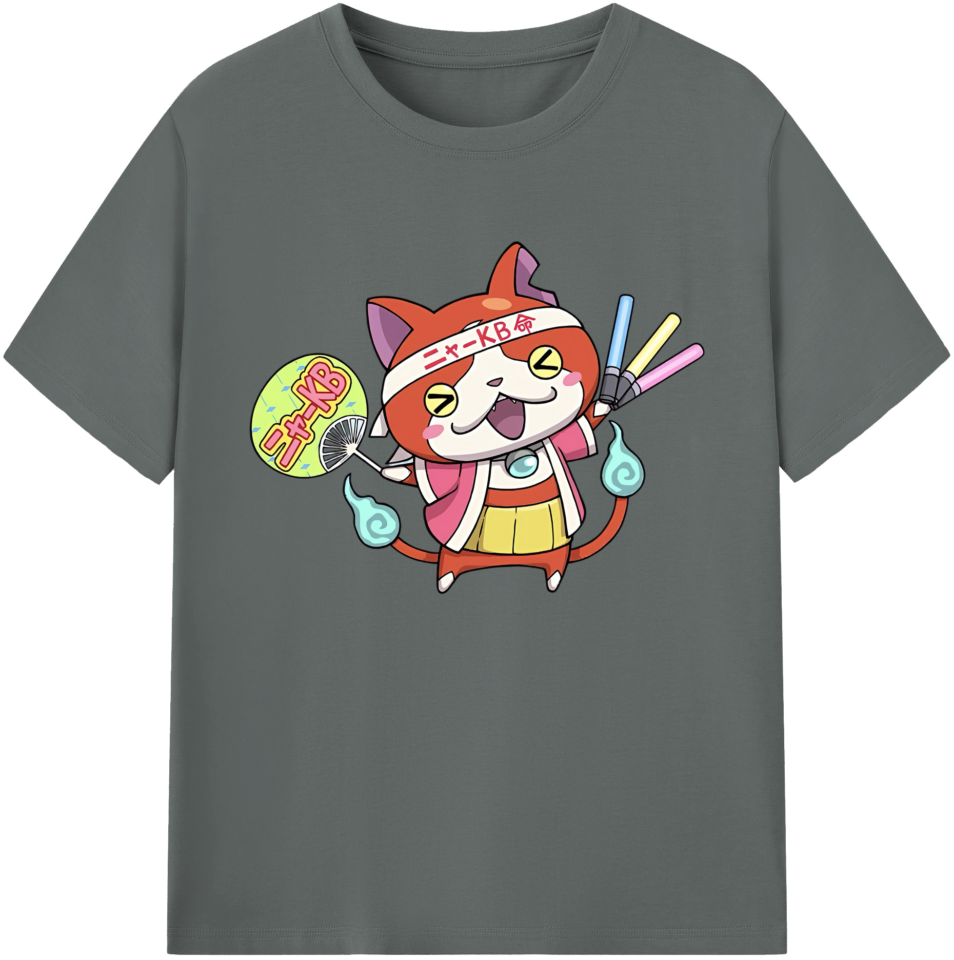 （画像用） 妖怪ウォッチ Yo-kai Watch 綿100％ メンズ半袖Tシャツ｜肌触りやわらか＆通気性